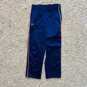 Under Armour Kids Navy Blue Joggers with Stripe Boys 4T Toddler Sweatpants UA 4